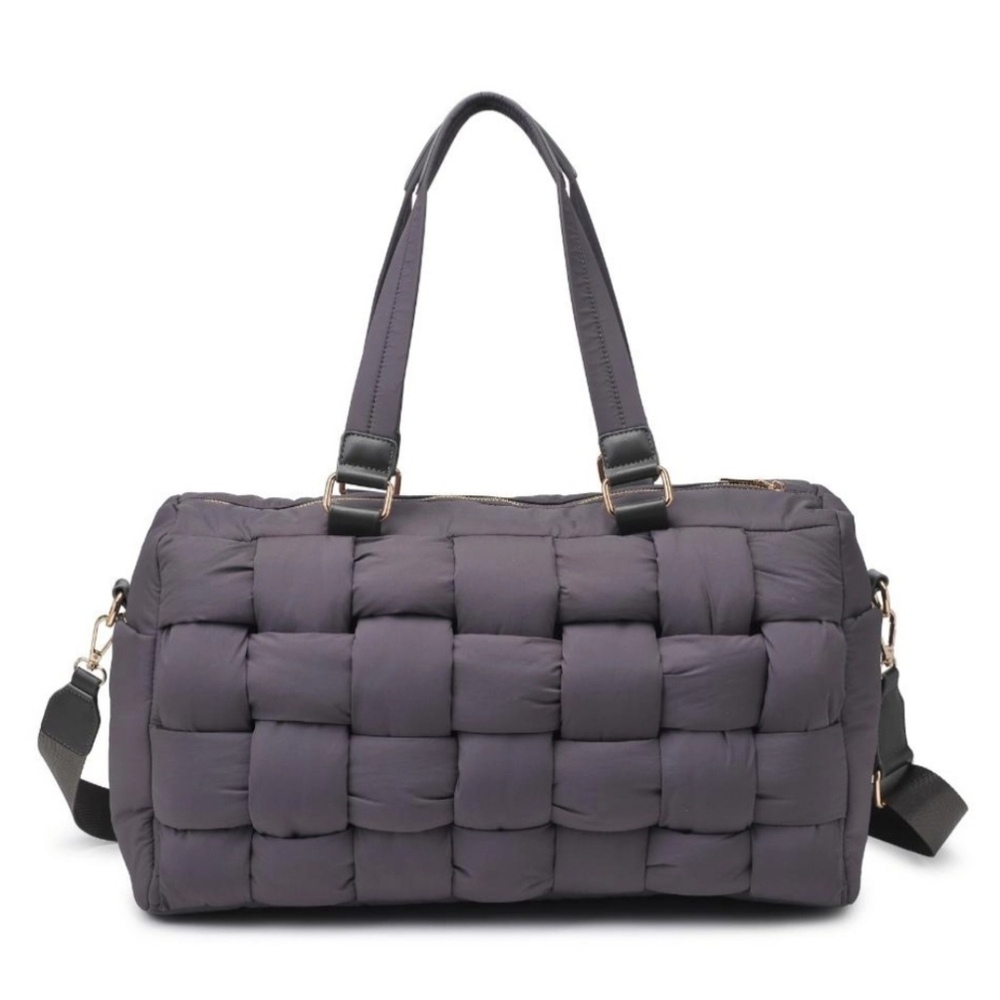 #62184 MOST FABULOUS CHIC BOHO GETAWAY WOVEN NYLON DUFFLE BAG - Picture 5 of 8